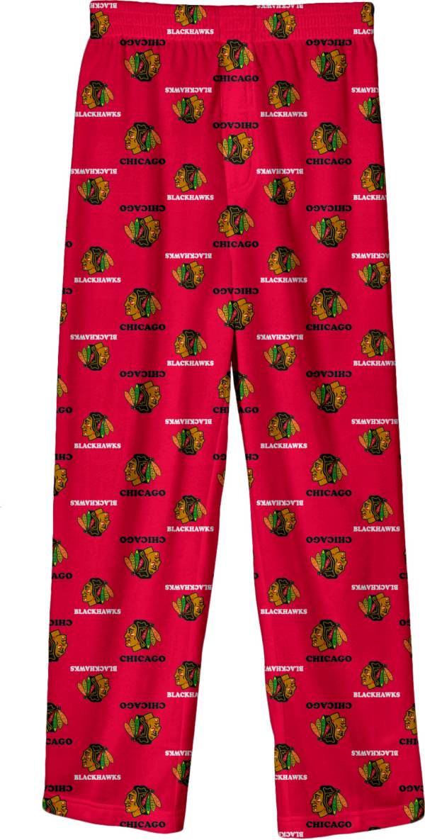 NHL Youth Chicago Blackhawks Team Logo Red Sleep Pants