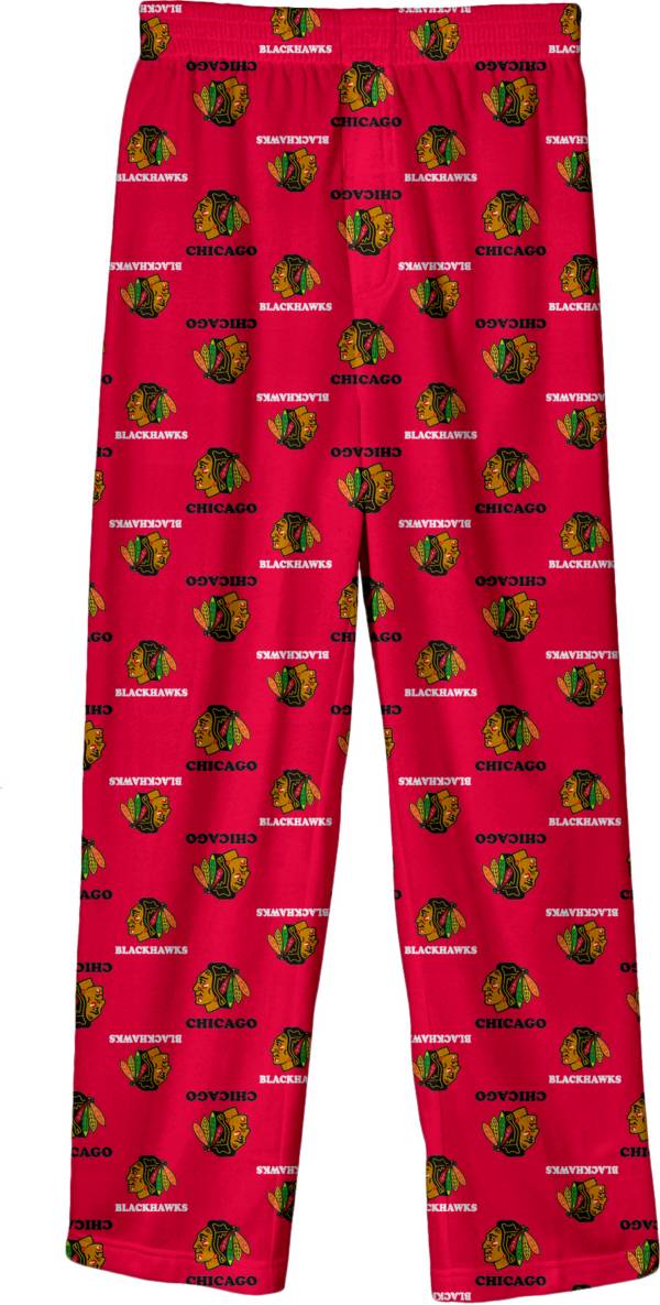 NHL Youth Chicago Blackhawks Team Logo Red Sleep Pants