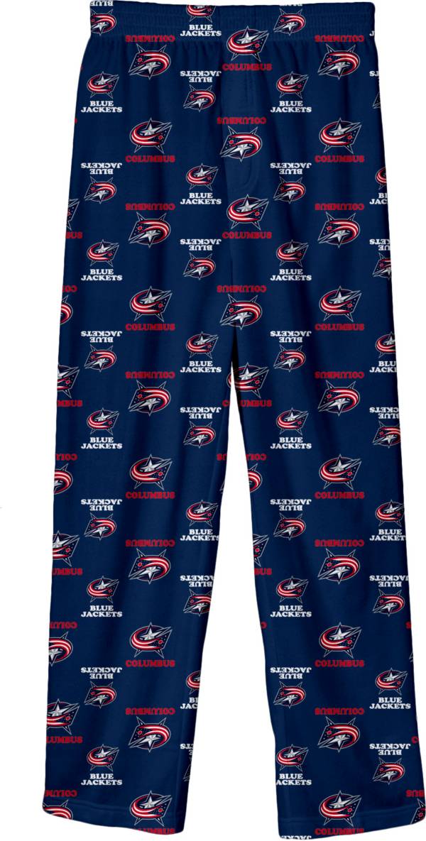 NHL Youth Columbus Blue Jackets Team Logo Navy Sleep Pants