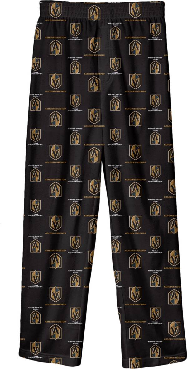 NHL Youth Vegas Golden Knights Team Logo Black Sleep Pants