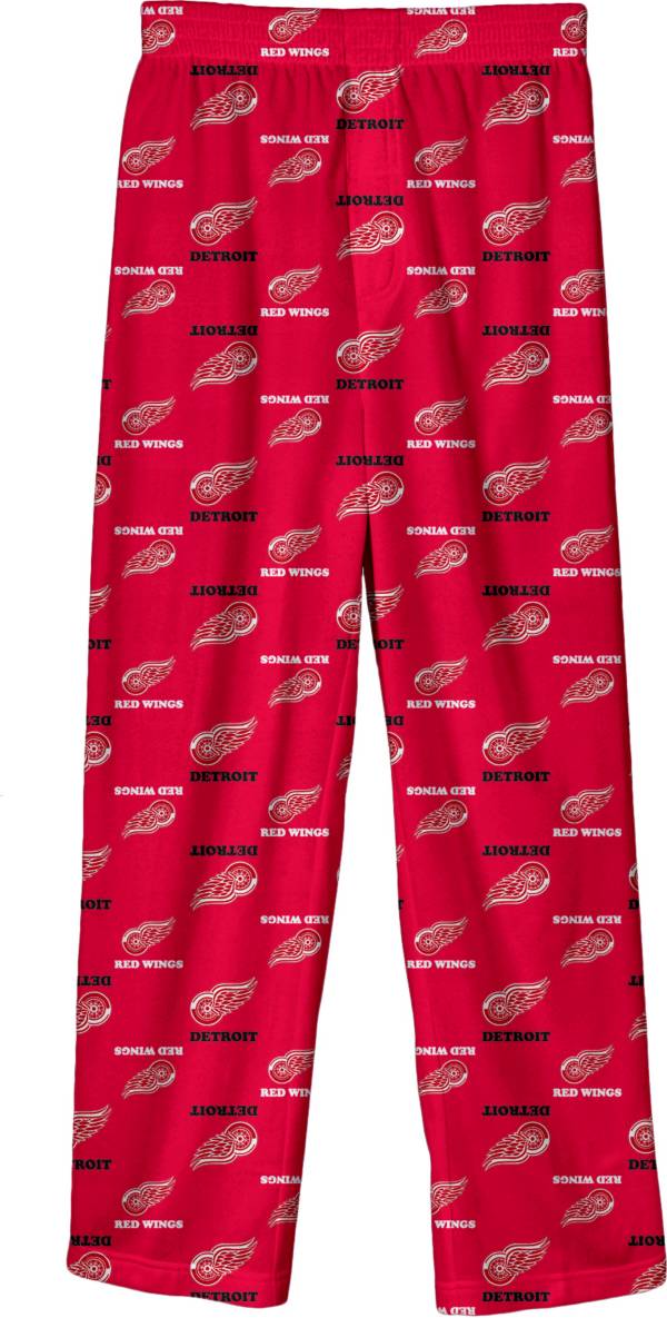 NHL Youth Detroit Red Wings Team Logo Red Sleep Pants