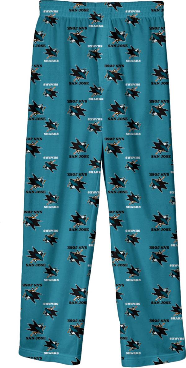 NHL Youth San Jose Sharks Team Logo Teal Sleep Pants