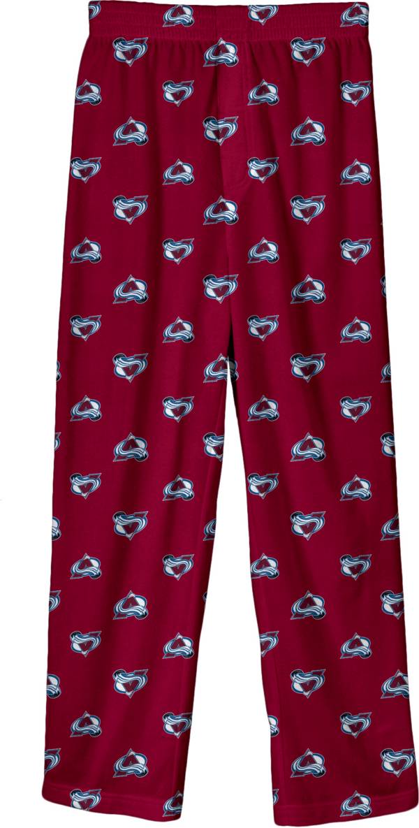 NHL Youth Colorado Avalanche Team Logo Burgundy Sleep Pants