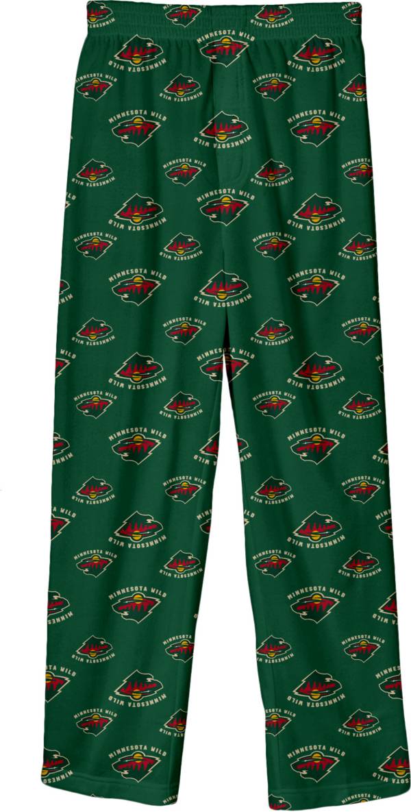 NHL Youth Minnesota Wild Team Logo Green Sleep Pants