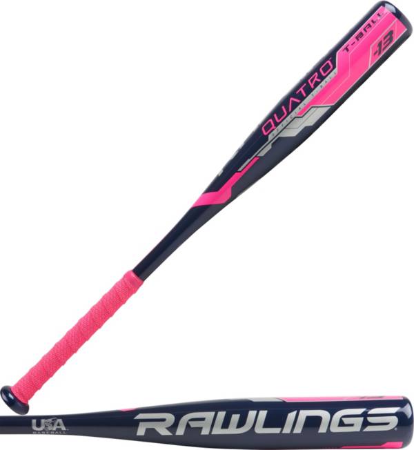 Rawlings Girls' Quatro Tee Ball Bat 2018 (-13)