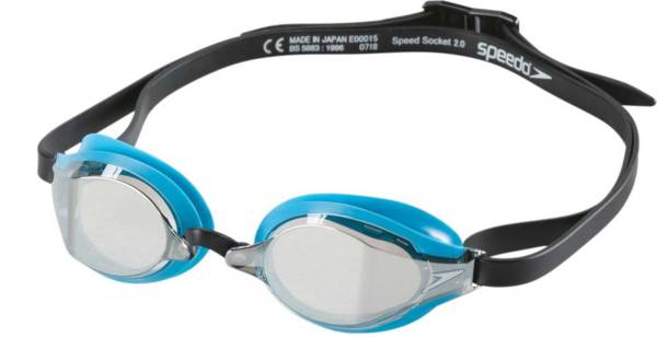 Details about   SPEEDO COMPETITIVE SPEED SOCKET 2.0 MIRRORED SWIM GOGGLES CURVED BLACK/BLUE 