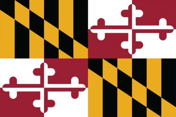 Sola Maryland State Flag Beach Towel