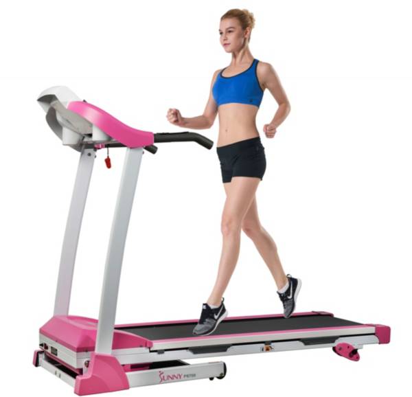 Sunny Health & Fitness P8700 Pink Inclining Treadmill