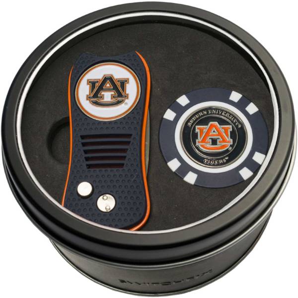 Team Golf Auburn Tigers Switchfix Divot Tool and Poker Chip Ball Marker Set