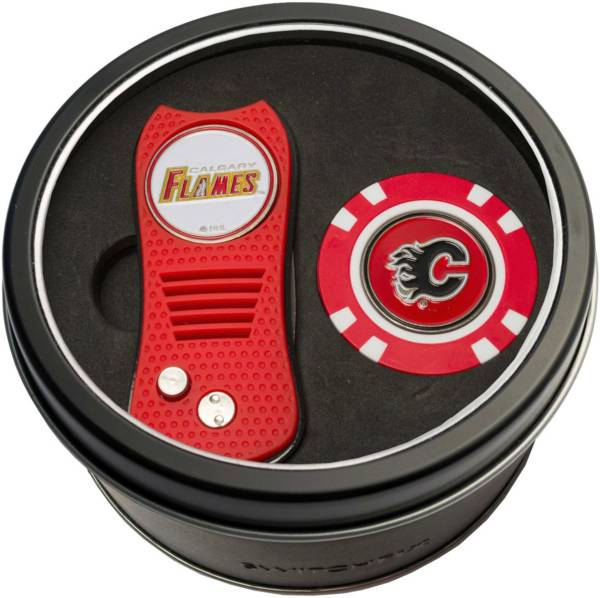 Team Golf Calgary Flames Switchfix Divot Tool and Poker Chip Ball Marker Set