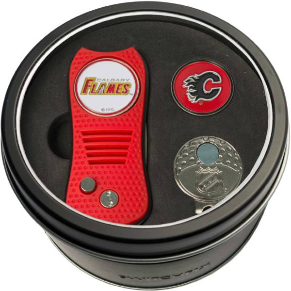 Team Golf Calgary Flames Switchfix Divot Tool and Cap Clip Set