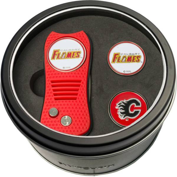 Team Golf Calgary Flames Switchfix Divot Tool and Ball Markers Set