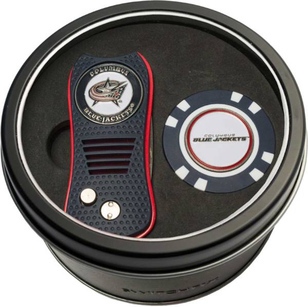 Team Golf Columbus Blue Jackets Switchfix Divot Tool and Poker Chip Ball Marker Set