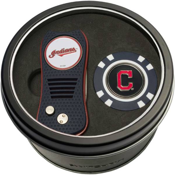 Team Golf Cleveland Indians Switchfix Divot Tool and Poker Chip Ball Marker Set