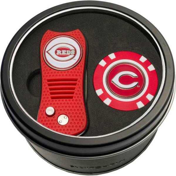 Team Golf Cincinnati Reds Switchfix Divot Tool and Poker Chip Ball Marker Set