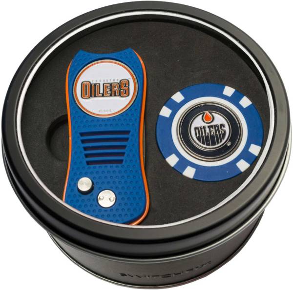 Team Golf Edmonton Oilers Switchfix Divot Tool and Poker Chip Ball Marker Set