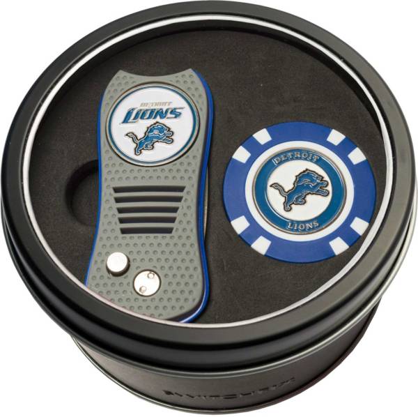 Team Golf Detroit Lions Switchfix Divot Tool and Poker Chip Ball Marker Set