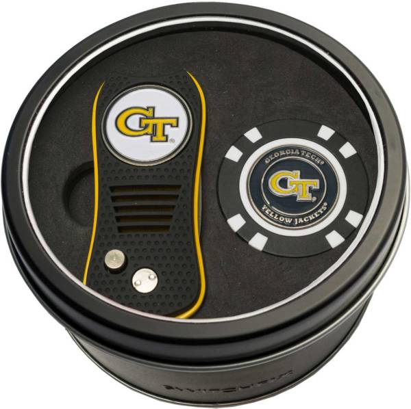 Team Golf Georgia Tech Yellow Jackets Switchfix Divot Tool and Poker Chip Ball Marker Set