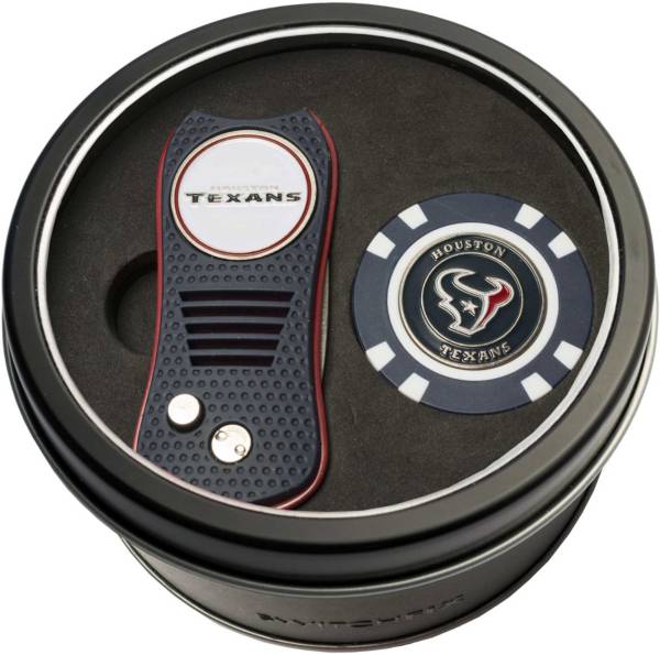 Team Golf Houston Texans Switchfix Divot Tool and Poker Chip Ball Marker Set