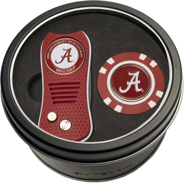 Team Golf Alabama Crimson Tide Switchfix Divot Tool and Poker Chip Ball Marker Set