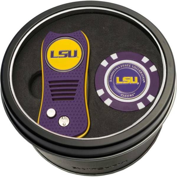 Team Golf LSU Tigers Switchfix Divot Tool and Poker Chip Ball Marker Set