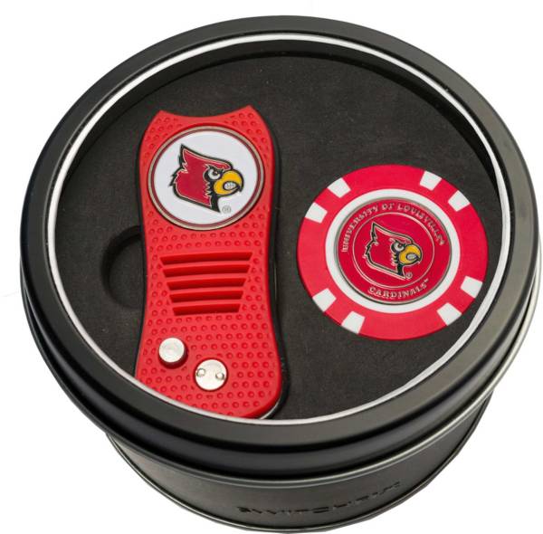 Team Golf Louisville Cardinals Switchfix Divot Tool and Poker Chip Ball Marker Set