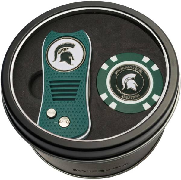 Team Golf Michigan State Spartans Switchfix Divot Tool and Poker Chip Ball Marker Set