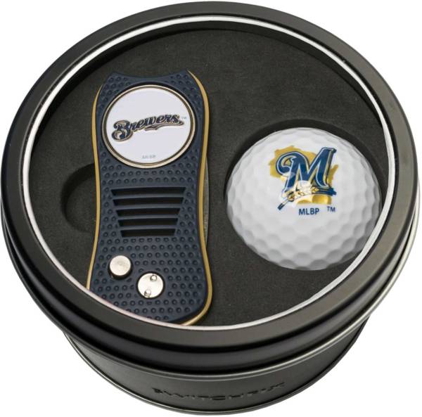 Team Golf Milwaukee Brewers Switchfix Divot Tool and Golf Ball Set