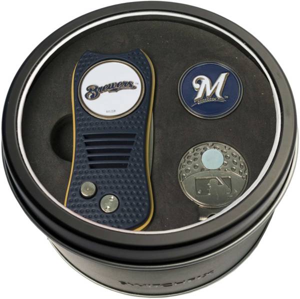 Team Golf Milwaukee Brewers Switchfix Divot Tool and Cap Clip Set