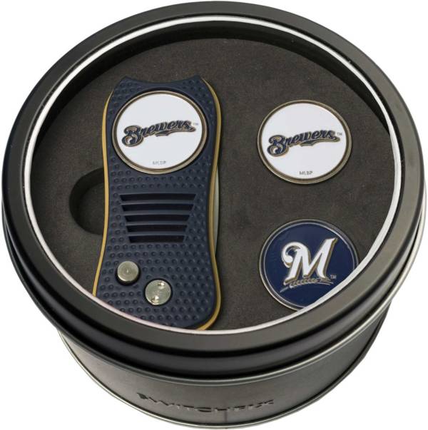 Team Golf Milwaukee Brewers Switchfix Divot Tool and Ball Markers Set