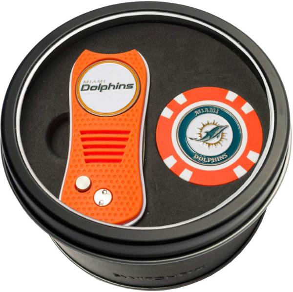 Team Golf Miami Dolphins Switchfix Divot Tool and Poker Chip Ball Marker Set