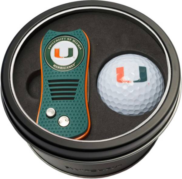 Team Golf Miami Hurricanes Switchfix Divot Tool and Golf Ball Set