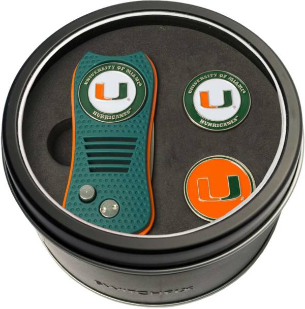 Team Golf Miami Hurricanes Switchfix Divot Tool and Ball Markers Set