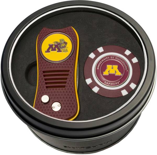 Team Golf Minnesota Golden Gophers Switchfix Divot Tool and Poker Chip Ball Marker Set