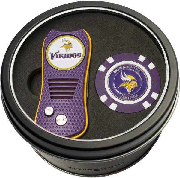Team Golf Minnesota Vikings Switchfix Divot Tool and Poker Chip Ball Marker Set