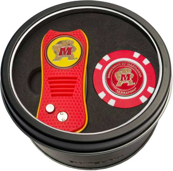 Team Golf Maryland Terrapins Switchfix Divot Tool and Poker Chip Ball Marker Set