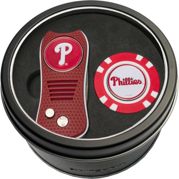 Team Golf Philadelphia Phillies Switchfix Divot Tool and Poker Chip Ball Marker Set