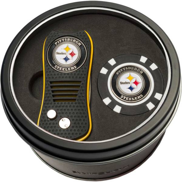 Team Golf Pittsburgh Steelers Switchfix Divot Tool and Poker Chip Ball Marker Set