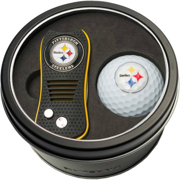 Team Golf Pittsburgh Steelers Switchfix Divot Tool and Golf Ball Set