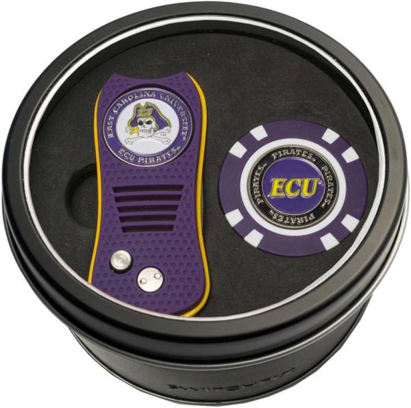 Team Golf East Carolina Pirates Switchfix Divot Tool and Poker Chip Ball Marker Set