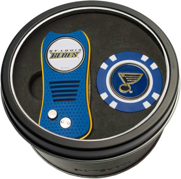 Team Golf St. Louis Blues Switchfix Divot Tool and Poker Chip Ball Marker Set