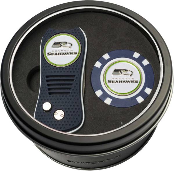 Team Golf Seattle Seahawks Switchfix Divot Tool and Poker Chip Ball Marker Set product image