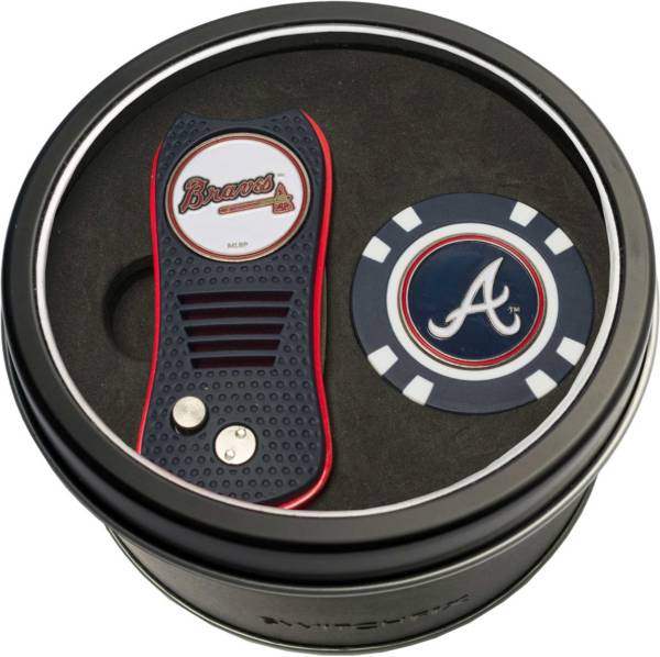 Team Golf Atlanta Braves Switchfix Divot Tool and Poker Chip Ball Marker Set