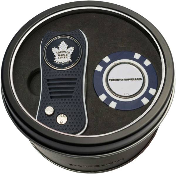 Team Golf Toronto Maple Leafs Switchfix Divot Tool and Poker Chip Ball Marker Set