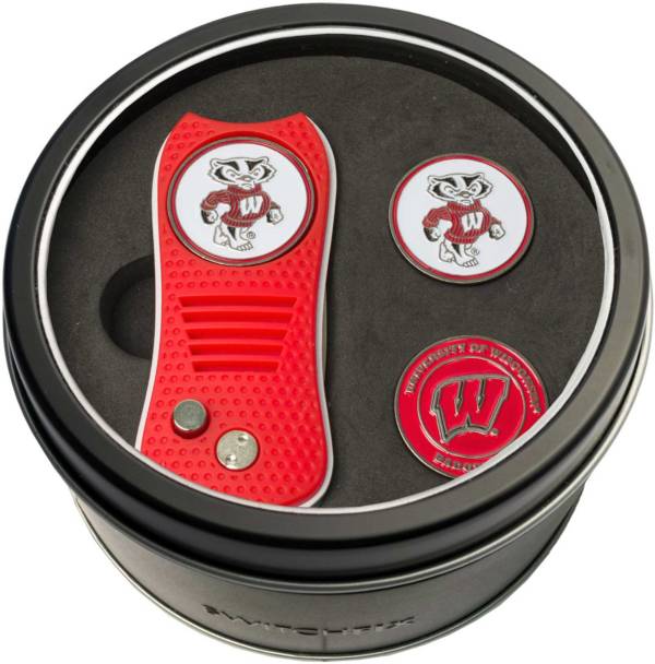 Team Golf Wisconsin Badgers Switchfix Divot Tool and Ball Markers Set