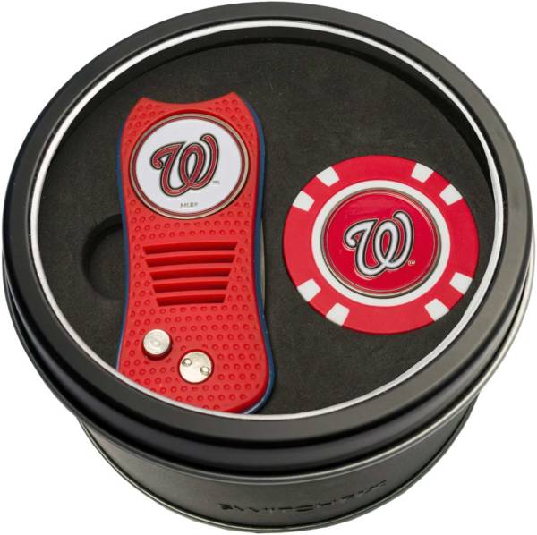 Team Golf Washington Nationals Switchfix Divot Tool and Poker Chip Ball Marker Set