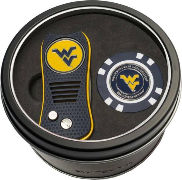 Team Golf West Virginia Mountaineers Switchfix Divot Tool and Poker Chip Ball Marker Set