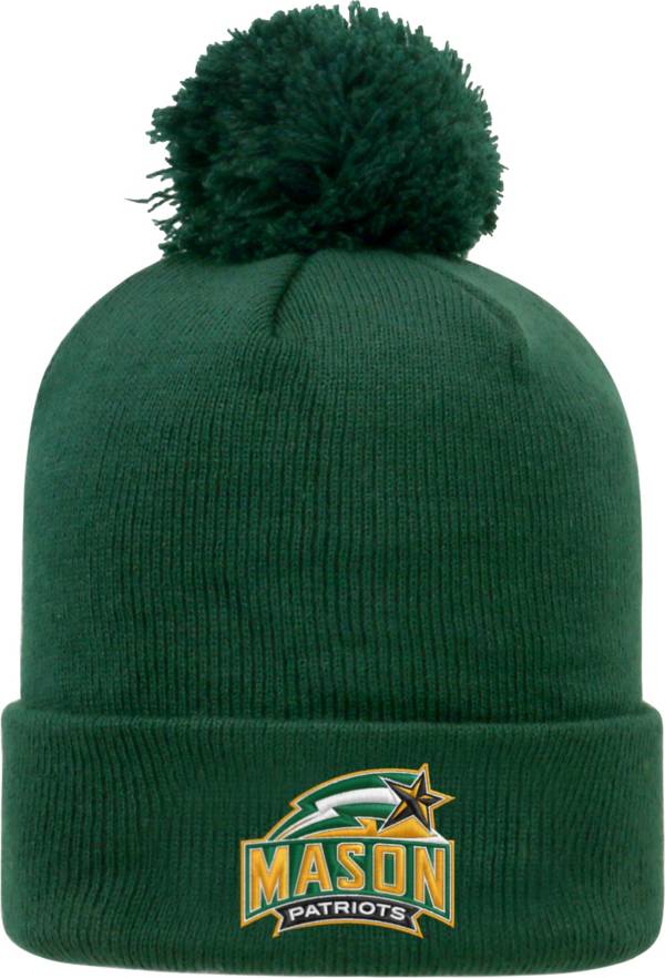 Top of the World Men's George Mason Patriots Green Pom Knit Beanie