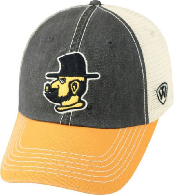 Top of the World Men's Appalachian State Mountaineers Black/White/Gold Off Road Adjustable Hat product image