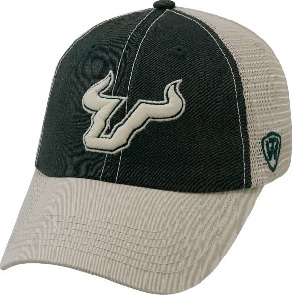Top of the World Men's South Florida Bulls Green/White Off Road Adjustable Hat